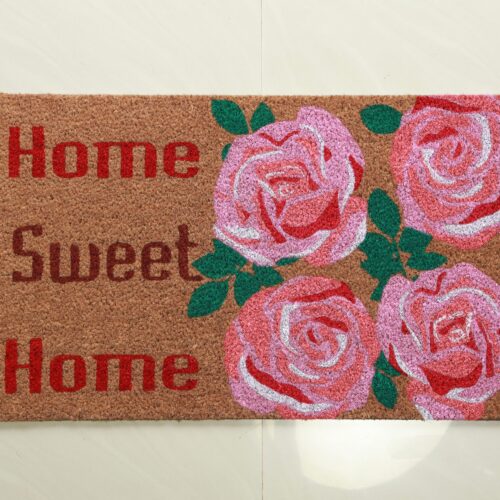 Printed Lotus Coir Doormat