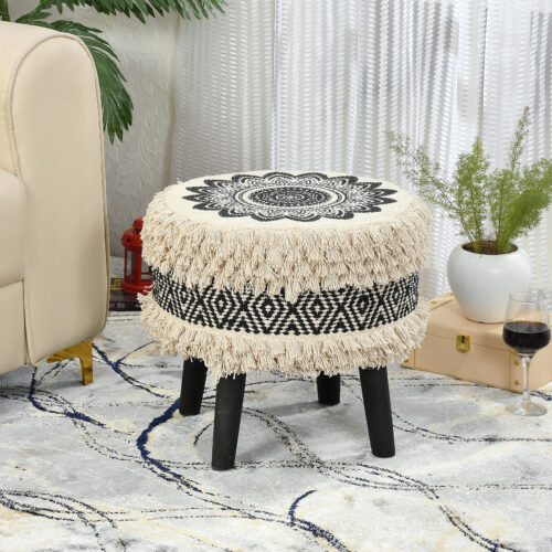 Rosy Printed Handwoven Stool
