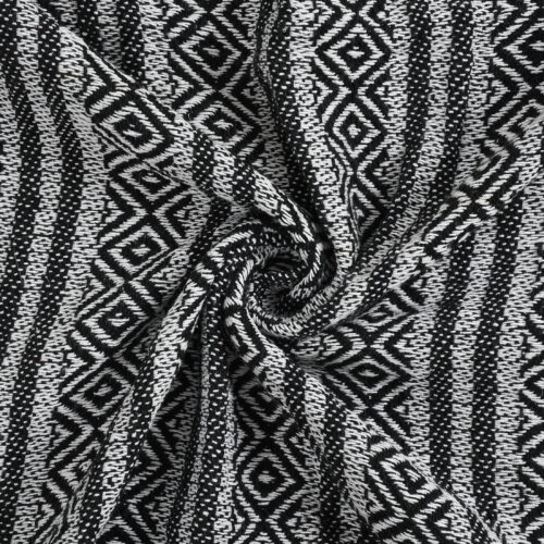 Elegant Cotton  Woven Throw-Black & White