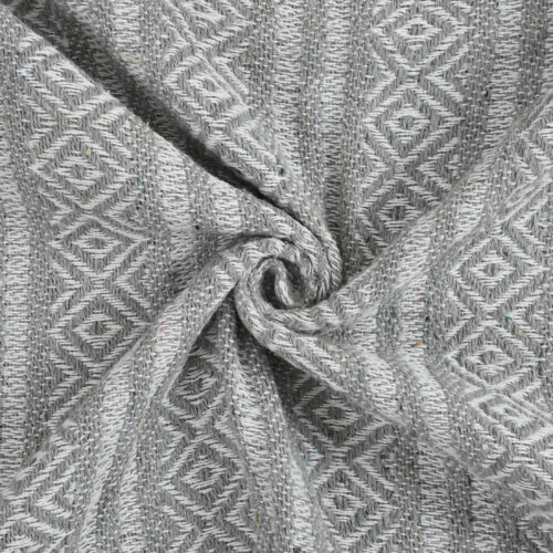 Elegant Cotton  Woven Throw-Grey & White