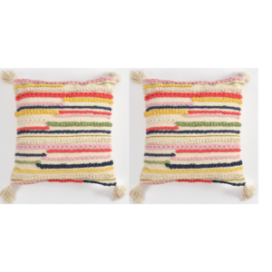 Rings Handwoven cushion cover (Pack of 2)