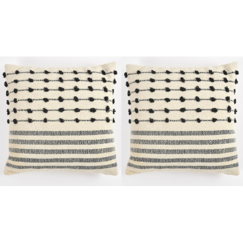 Stripe Loop Handwoven Cushion Cover ( Pack of 2)