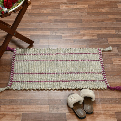 Spiral Jute Rib Mat Size:-50x80 CMS Color:- Khaki