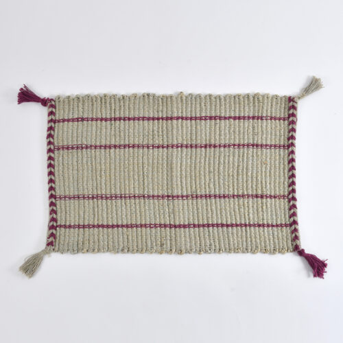 Spiral Jute Rib Mat Size:-50x80 CMS Color:- Khaki