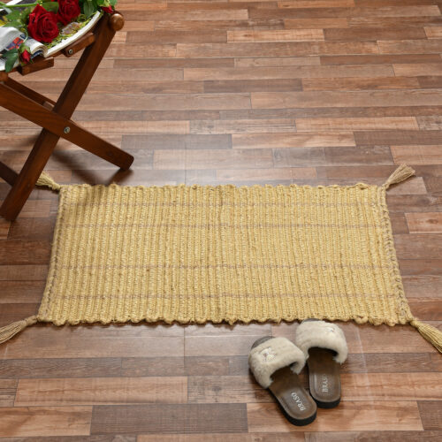 Spiral Jute Rib Mat Size:-50x80 CMS Color:- Natural