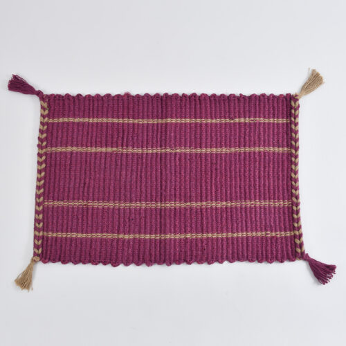 Spiral Jute Rib Mat Size:-50x80 CMS Color:- Purple