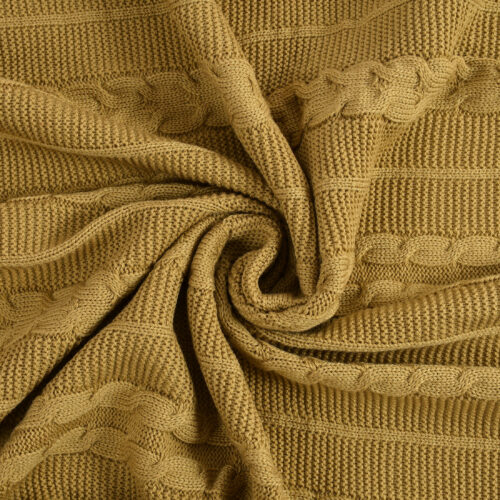 Blossom Knitted Throw :- Brown