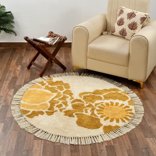 Vienna Cotton Tufted Printed Rug  Colour:- Multi