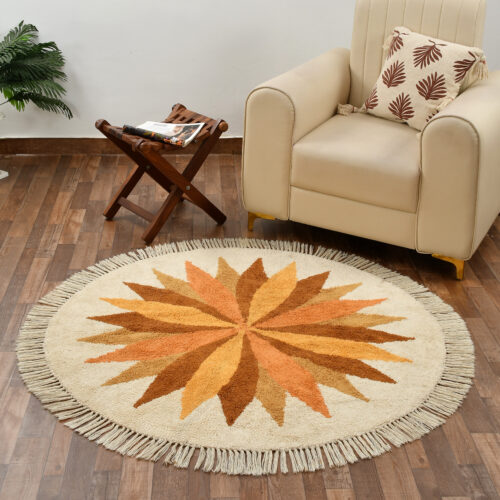 Republic Cotton Tufted Printed Rug  Colour:- Multi