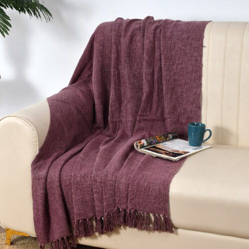 Suva Slub Throw :- Maroon