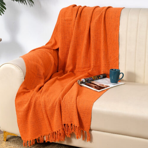 Suva Slub Throw :- Orange