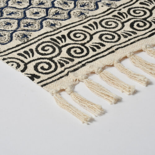 Coconut  Block  Printed  Throw