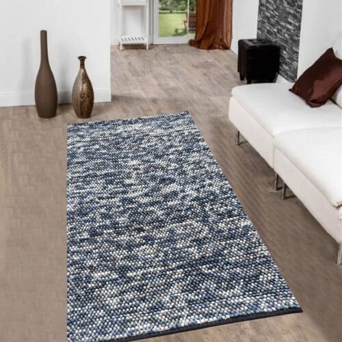 Popcorn Woolen Rug, Colour :-Grey