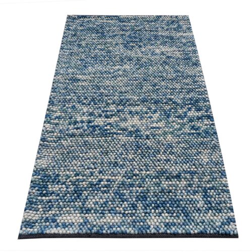 Popcorn Woolen Rug, Colour :-Light Blue