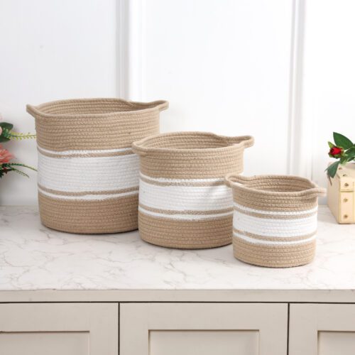 Venice Braided basket ( Pack of 3 )