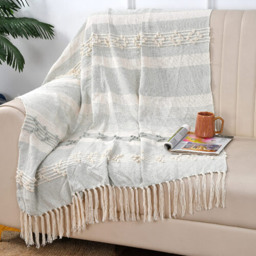 Effel Cotton Throw-Green