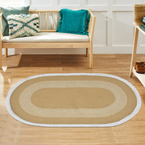 Caffe Oval Brown Rug
