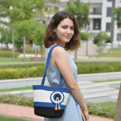 Nautical Shoulder Bag :-Blue