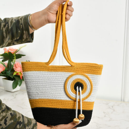 Nautical Shoulder Bag :-Mustard