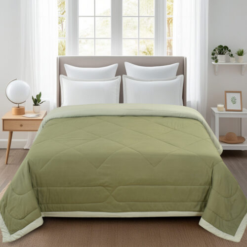 Clara Comforter :- Olive Green