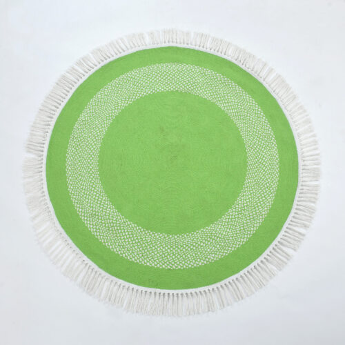 Caffe Cotton Round Rug :- Green