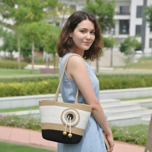 Nautical Shoulder Bag :-Beige