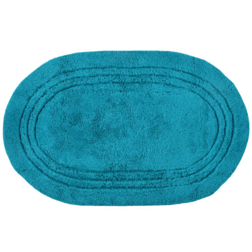 Linea Tufted Oval Bathmat :- Turquoise