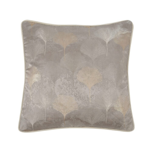Leaf Velvet Cushion Cover :- Grey