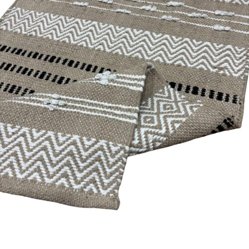Star Stripe Handwoven Runner - Beige