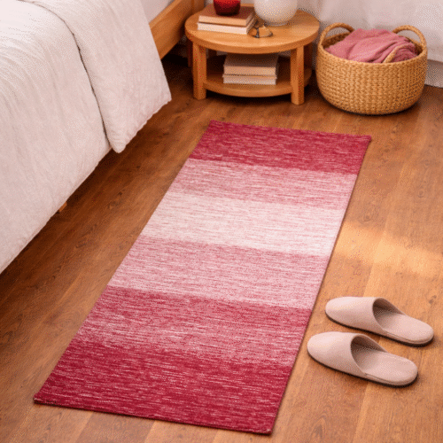 Shaded Handwoven  Runner - Red