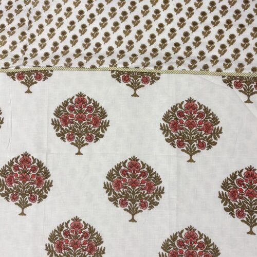 Pansy Cotton Printed  Double Bed comforter/Dohar