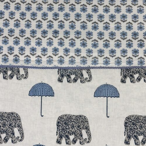 Jumbo Cotton Printed  comforter/Dohar (Single Bed)-Blue