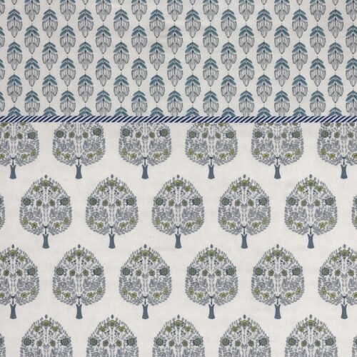 Mulberry Cotton Printed  comforter/Dohar-Blue