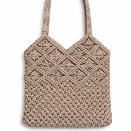 Phoenix Macrame Shoulder Bag-Brown