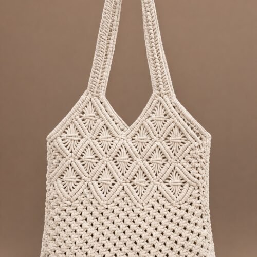 Phoenix Macrame  Shoulder Bag- Natural