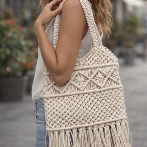 Sobber Macrame  Shoulder Bag