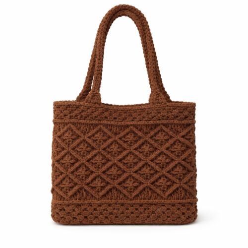 Classy Macrame Shoulder Bag-Brown