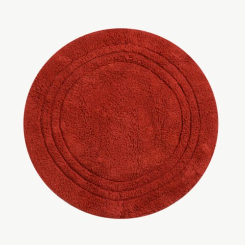 Linea Round Bathmat-Maroon