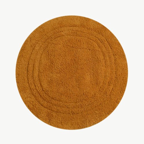 Linea Round Bathmat-Mustard