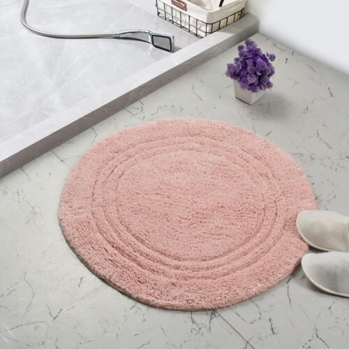 Linea Round Bathmat-Pink